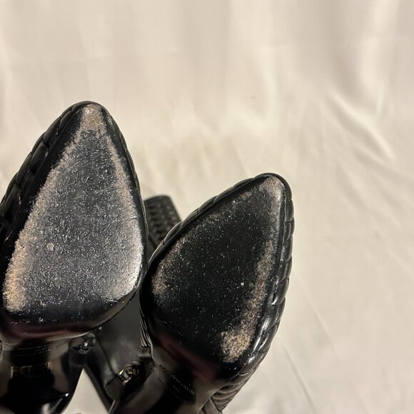 Roberto Cavalli Over the Knee Boots - Textured Black - Size 38 - Picture 5 of 6